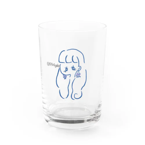 オン眉ロングちゃん　色違い Water Glass