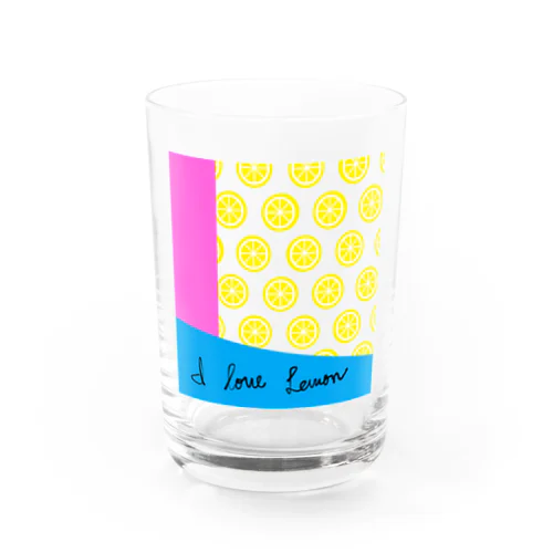 I love Lemon Water Glass