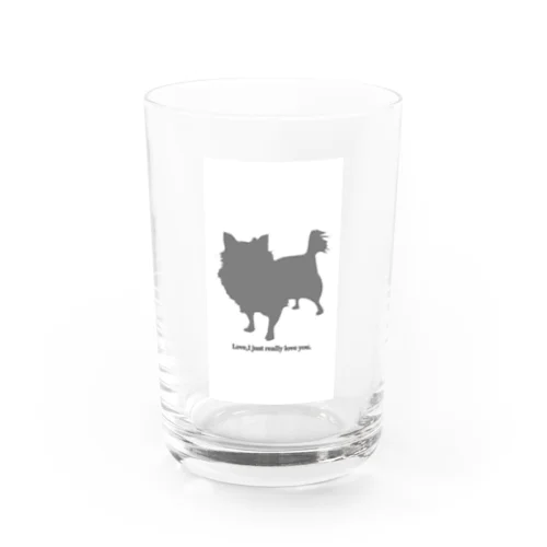 シルエットチワワ Water Glass