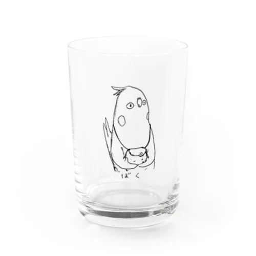 Birds familyぼく Water Glass