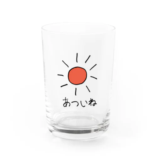 夏はあついね Water Glass