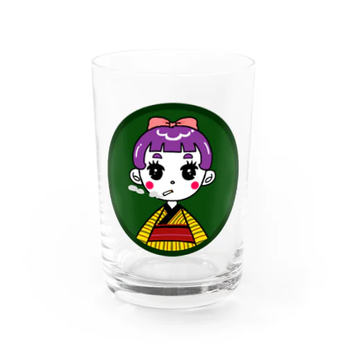 大正ロマン タバコと町娘 Water Glass