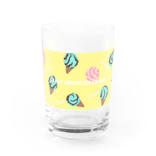 Crazy about ice cream Water Glass
