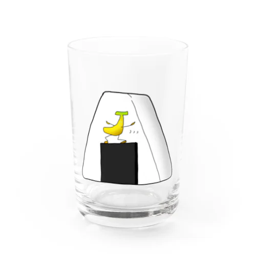 おにぎりに登るバナナ Water Glass