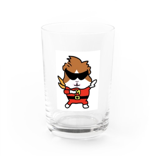 モルモット　ぷいぷい戦隊モルレンジャー　モルレッド Water Glass
