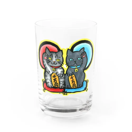 千万両✨招き猫 Water Glass