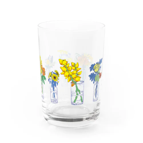 お花のコップ　イエロー Water Glass