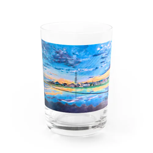 台風の前のそら。 Water Glass