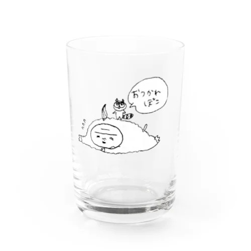 おつかれぽこ Water Glass