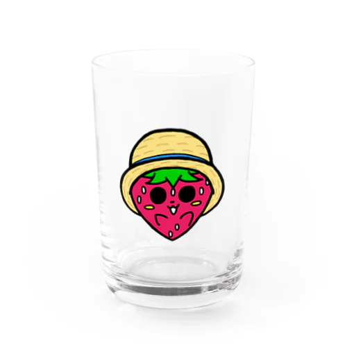 いちごのチーゴくん　麦わら帽子 Water Glass