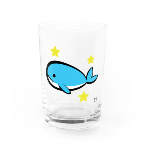 そらとぶ　くじら Water Glass