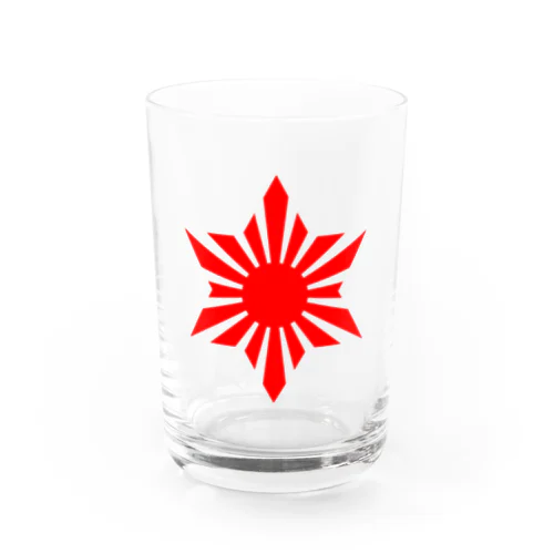 【カッコいい！】六芒星旭日旗 Water Glass