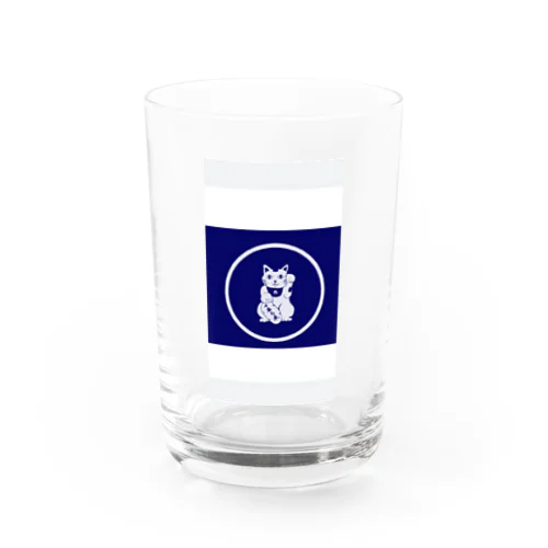 招き猫 Water Glass