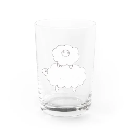 ひつじのおやこ Water Glass