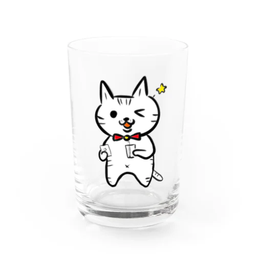 とら猫ウィンク Water Glass