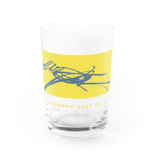 馬 uma-running-yellowback design Water Glass