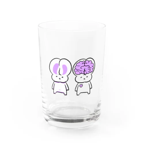 Big Brain Bunny Water Glass