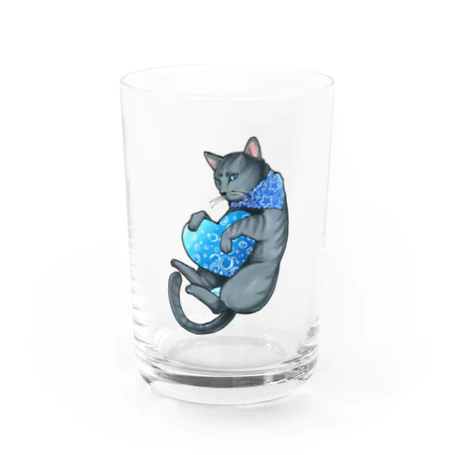 ロシアン ブルー ハート💙 Water Glass