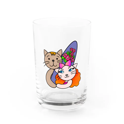 ネコの恋人たち Water Glass