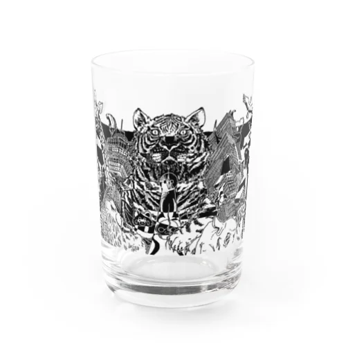 天王寺(横) Water Glass
