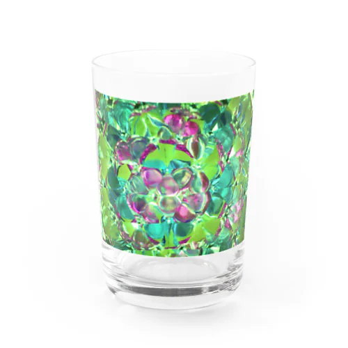 万華鏡　グリーン Water Glass