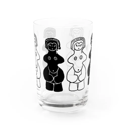 黒★ビーナスコップ（縄文土偶） Water Glass