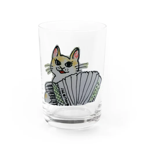 tamakoアコーディオンねこ Water Glass