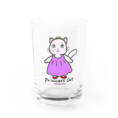 ねこのお姫さま（ピンク） Water Glass