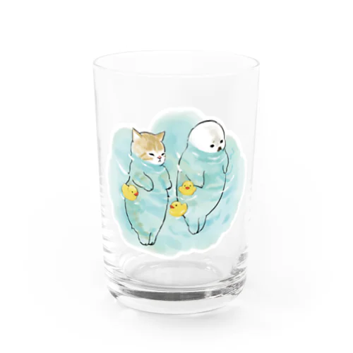 海とにゃんこ Water Glass