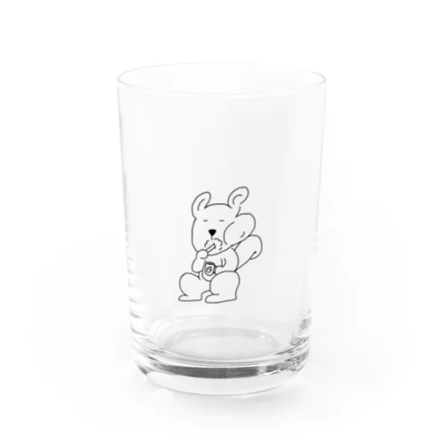 リス、歯磨きをする。 Water Glass