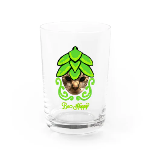 Be Hoppy  Water Glass