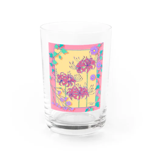 九月のお花盛り沢山 Water Glass