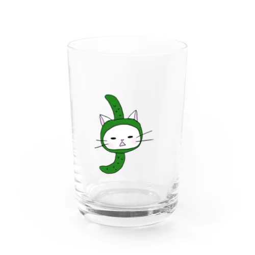 きゅうりを被った猫 Water Glass