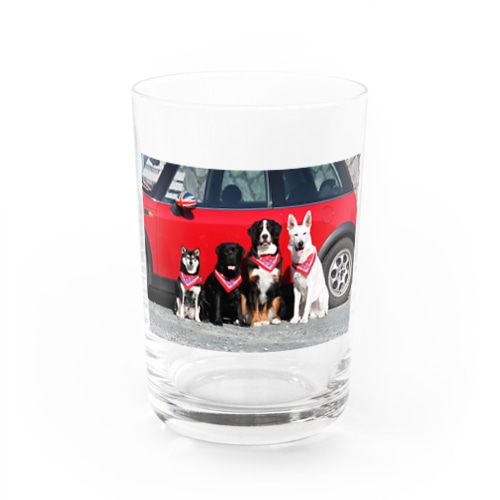 仲良しワンコ Water Glass
