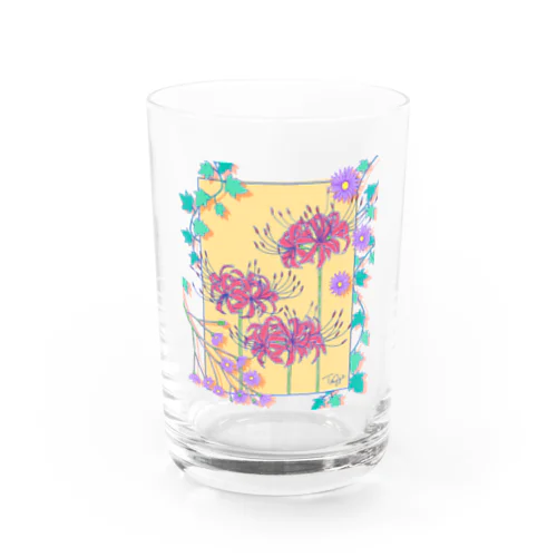 九月のお花盛り沢山 Water Glass