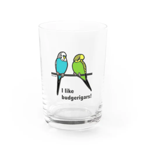 セキセイインコがスキ Water Glass