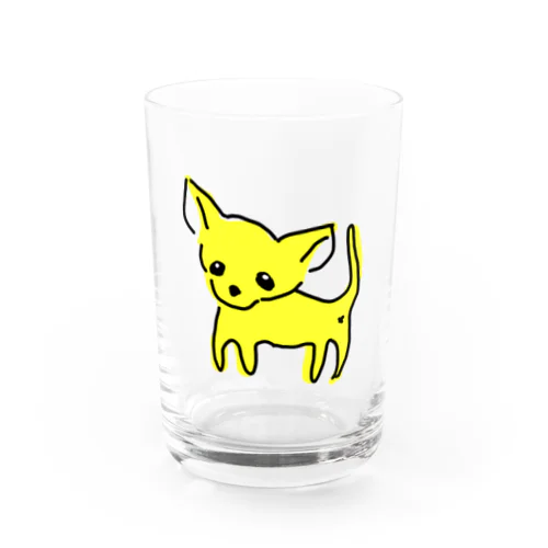 ゆるチワワ（イエロー） Water Glass