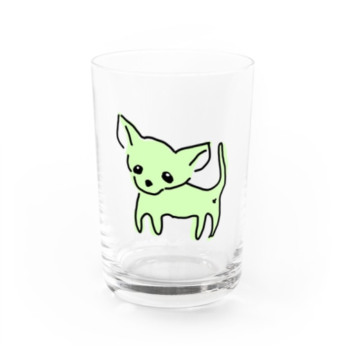 ゆるチワワ（グリーン） Water Glass