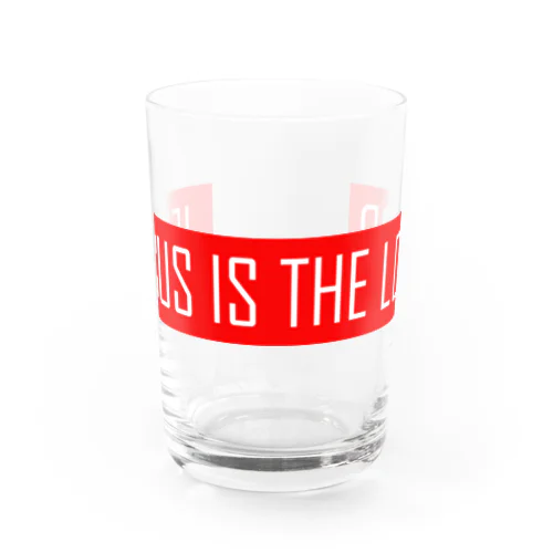 JESUS IS THE LORD （赤） Water Glass