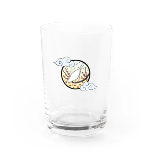 浮世絵白文鳥（グラデーション） Water Glass