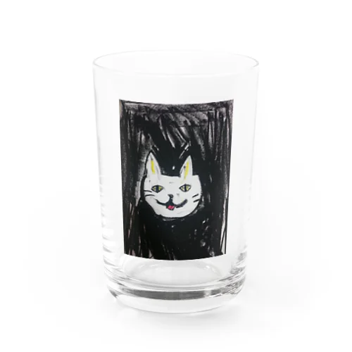 クレヨン白猫 Water Glass