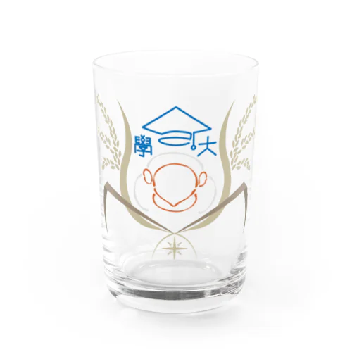 文鳥大学かいぬし学部校章 Water Glass