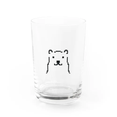 しろくま.（くろいろ） Water Glass