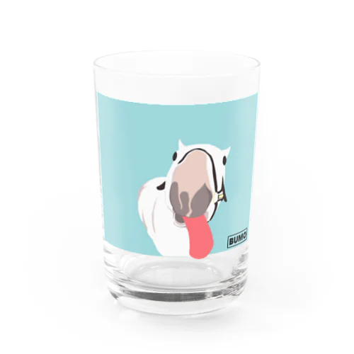 ベロベロするあし毛の馬 Water Glass