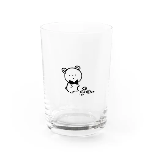 ケーキを落としてしまったくま Water Glass