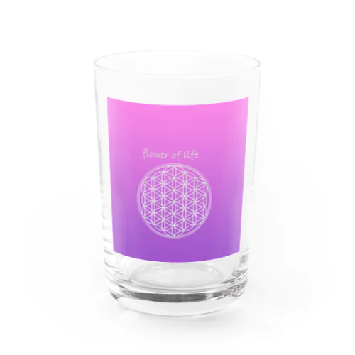 フラワーオブライフ 紫 グラス