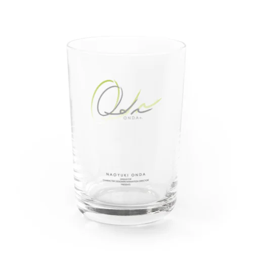014: ONDA+. ロゴオリジナルグラス（グリーンカラー） Water Glass