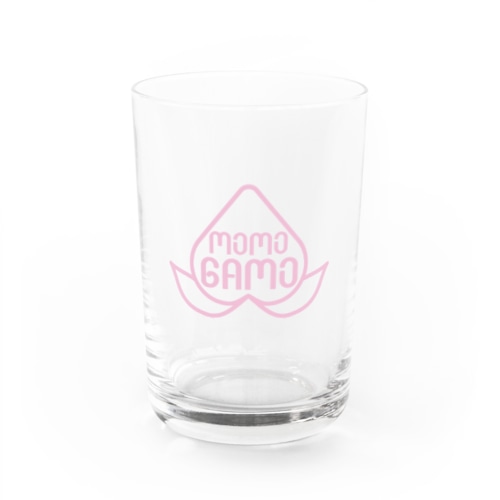 桃鴨ロゴ Water Glass