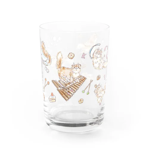 ネコのミルクティーちゃん（グラス） Water Glass