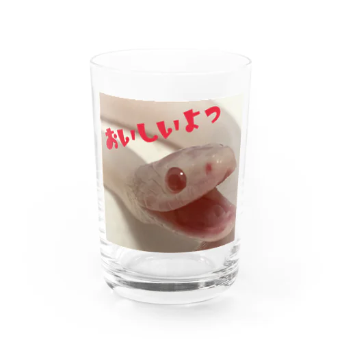 おいしいよっへびもしゃん Water Glass